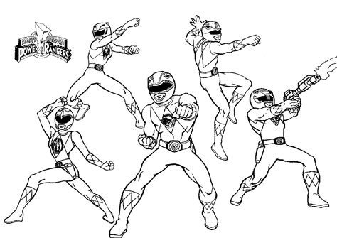 Mighty Morphin Power Rangers coloring pages for kids