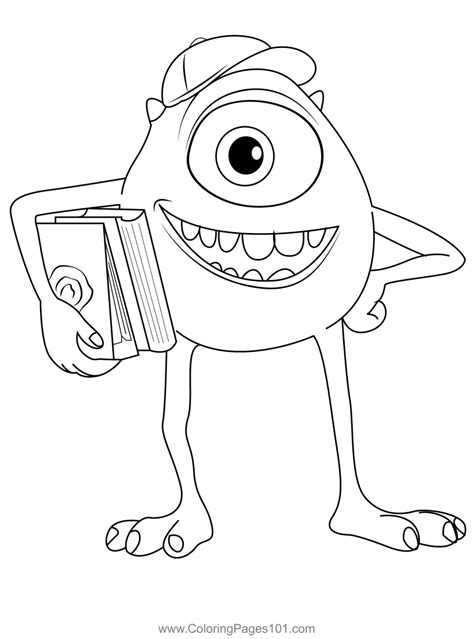 Mike Wazowski Coloring Page