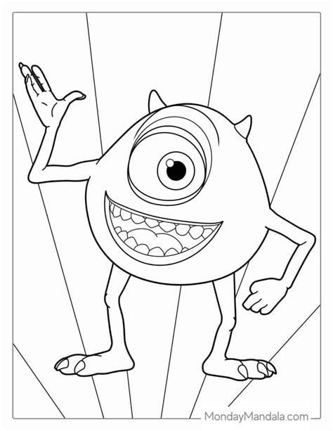 Mike Wazowski Coloring Pages for Girls