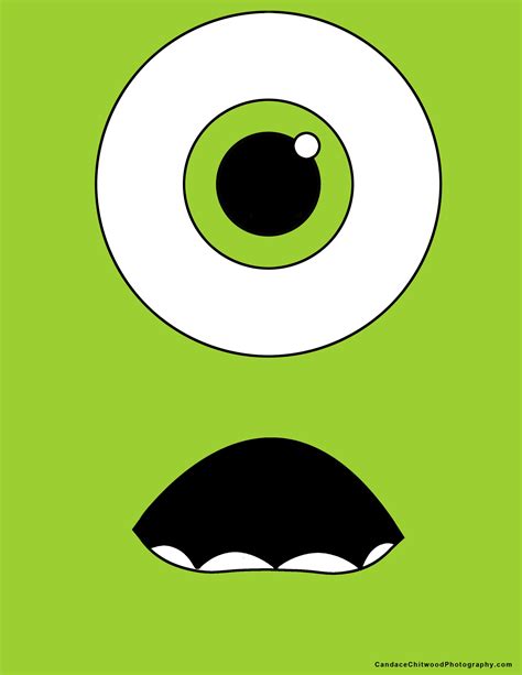 3D Mike Wazowski Eye Template