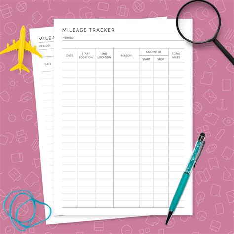 Mileage Tracker Template 5