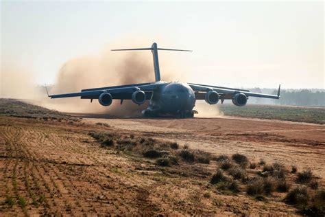 Military aircraft landing