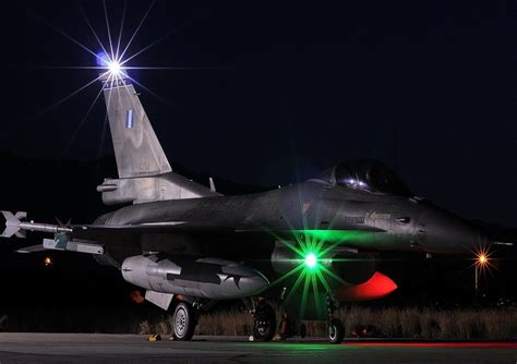 Military Aircraft Lights at Night