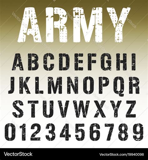 Military Alphabet Designs