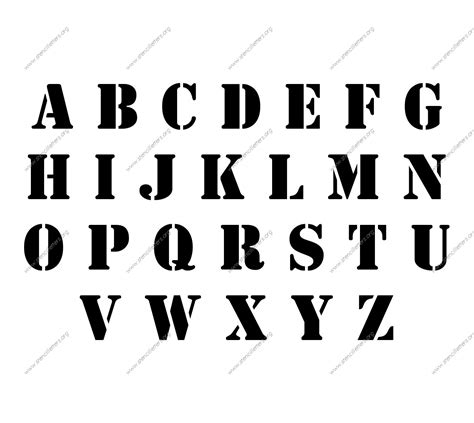 Military Alphabet Templates