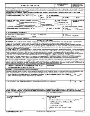 Military Background Check Forms