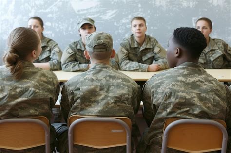 Military personnel in training