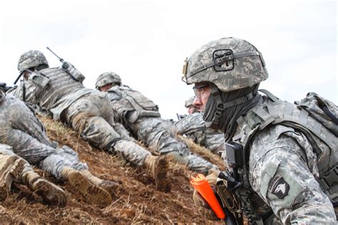 Military personnel using radios