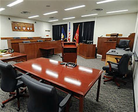 A military courtroom