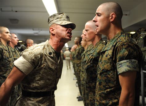 A photo of military drill instructors