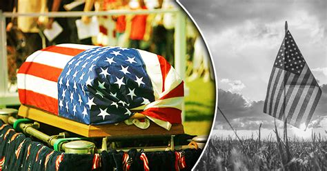 Military funeral with flag presentation