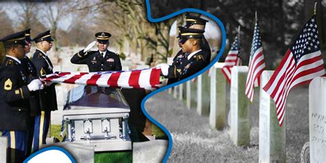 Military funeral with flag presentation