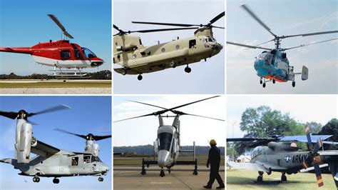 Military helicopter types and uses