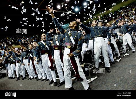 A photo of a graduation ceremony at a military institute