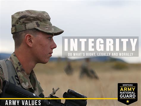 A soldier upholding the values of integrity