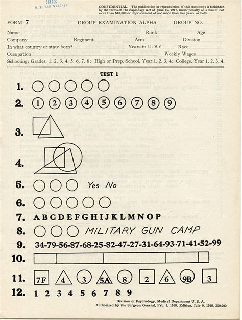 Military IQ Test Format