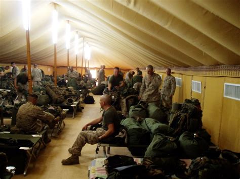 Military personnel in their barracks