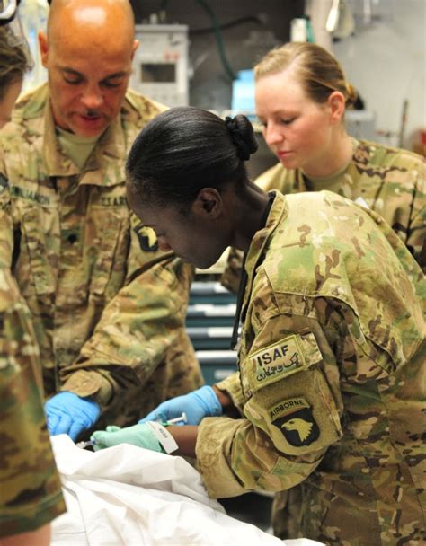 Military nurses in a hospital setting