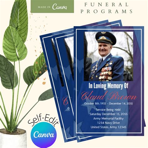 military obituary template google docs