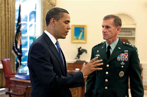 Military officers engaging with civilians