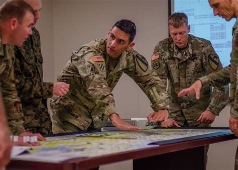 Military officers planning strategy