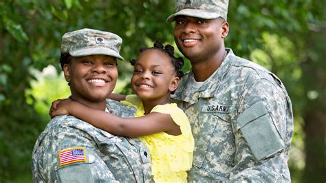 Military personnel with family