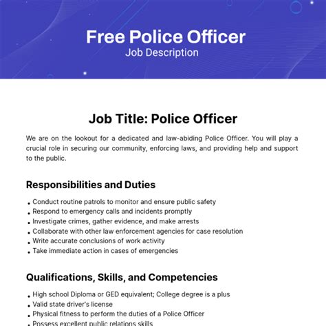 Military Police Job Description