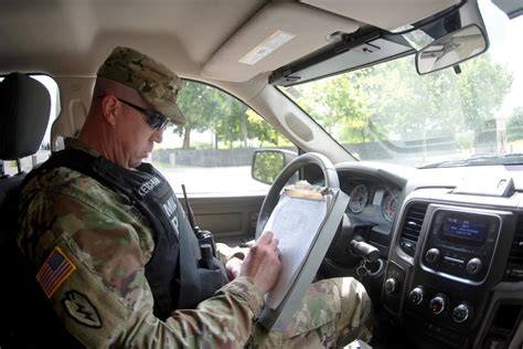 Military Police Officer Vehicle Maintenance