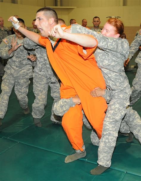 A photo of military prison guards