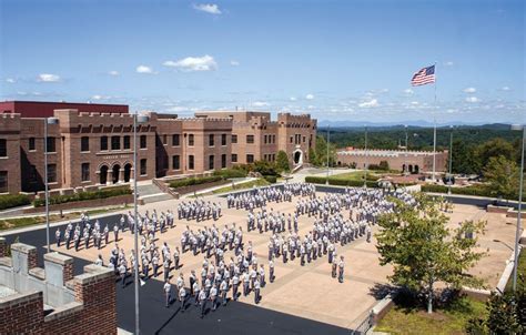 High school students in military uniforms