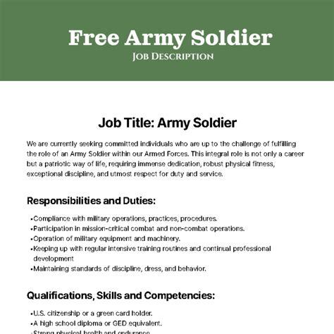 Military Recruiter Job Description