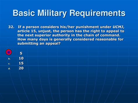 Military Job Requirements and Qualifications