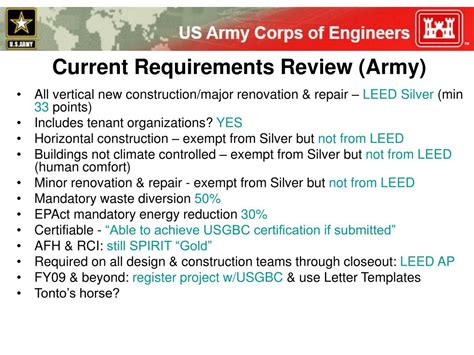 Military requirements