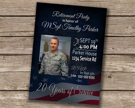 Military Retirement Invitation Ideas 1