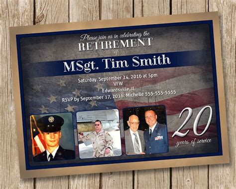 Military Retirement Invitation Ideas 2