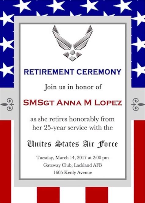 Military Retirement Invitation Ideas 4