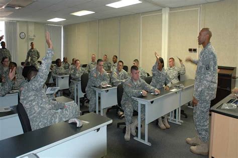 A classroom in a military school