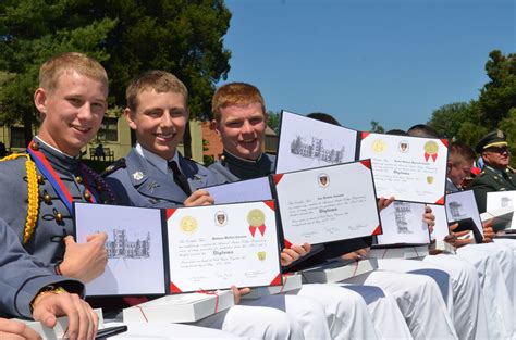 Honors ceremony in a military school