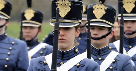 Military school cadets in formation