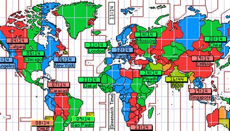 Map of countries using military time