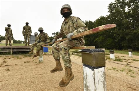 Cadets participating in a team-building exercise