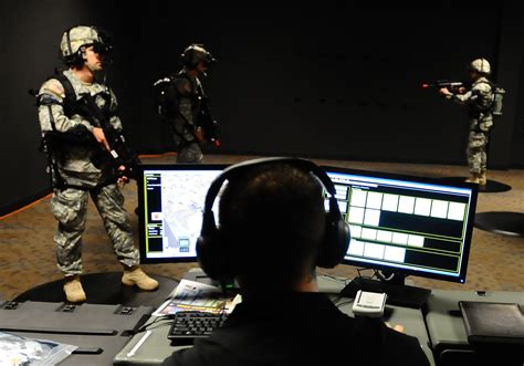 Military training simulations at Fort Dix Range Control