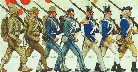 Military uniforms throughout history