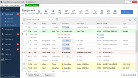 Military Vehicle Maintenance Software