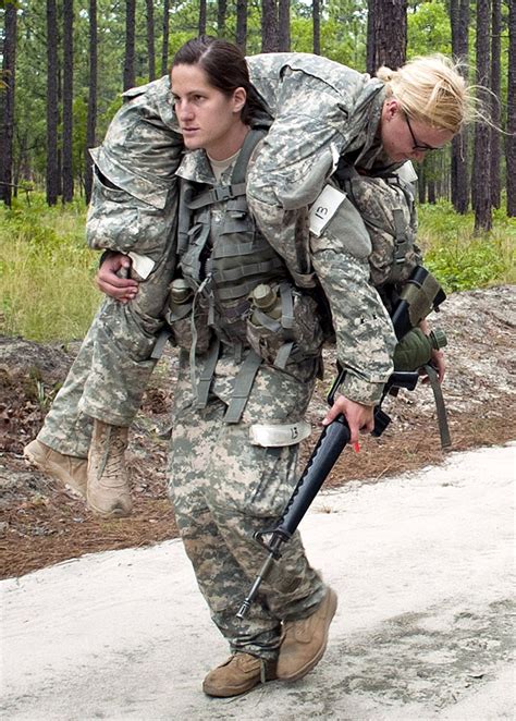 Military women in combat