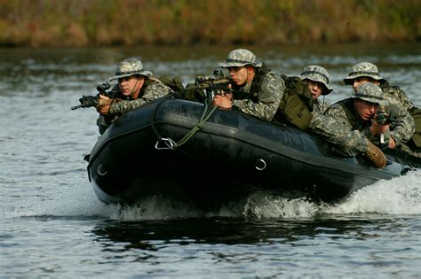 Military Zodiac Boat in Action