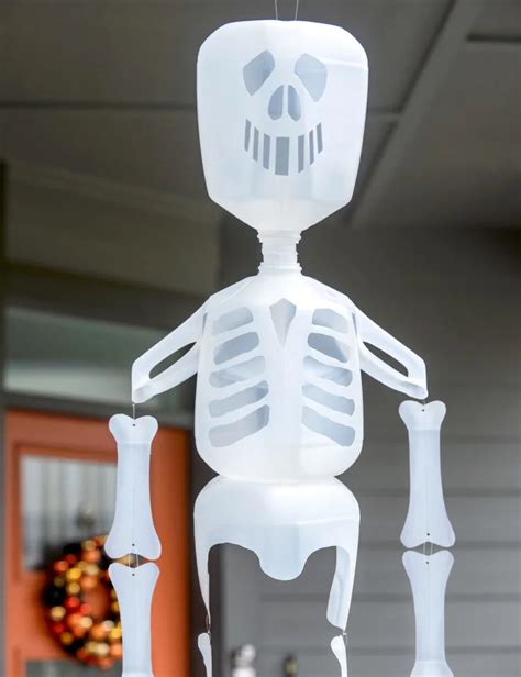 Milk jug skeleton crafts