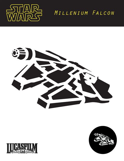 Millennium Falcon Pumpkin Stencil