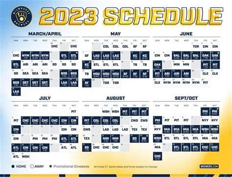 Milwaukee Brewers 2023 Schedule Release Image 4