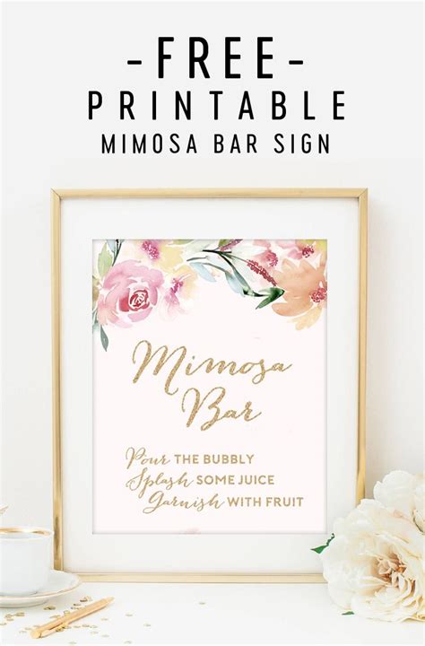 Mimosa Bar Printables